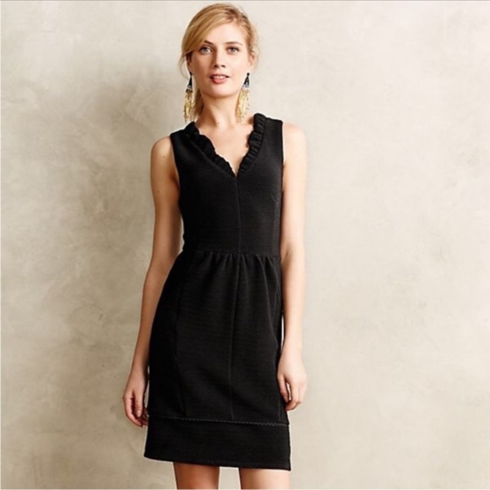 Anthropologie Maeve Ruffled Ottoman Dress